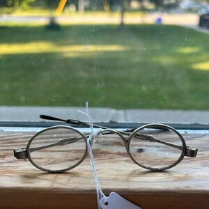 Antique Metal Oval Glasses, 19th century